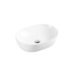 UNICASA EVEA-48 EVEA ABOVE COUNTER ROUND EDGED OVAL BASIN GLOSS WHITE