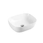 UNICASA EVEA-49 EVEA ABOVE COUNTER ROUND EDGED RECTANGLE BASIN GLOSS WHITE