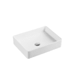 UNICASA QTRO-47 QTRO ABOVE COUNTER RECTANGULAR BASIN GLOSS WHITE