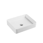 UNICASA QTRO-51 QTRO ABOVE COUNTER RECTANGULAR BASIN GLOSS WHITE