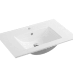 UNICASA TOP-75 TOP SINGLE BOWL CABINET BASIN WITH MIXER HOLE GLOSS WHITE