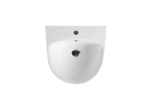 UNICASA ZENTO-47S ZENTO SEMI PEDESTAL ROUND BASIN (GLOSS WHITE)