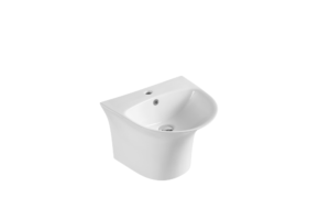 UNICASA ZENTO-47S ZENTO SEMI PEDESTAL ROUND BASIN (GLOSS WHITE)