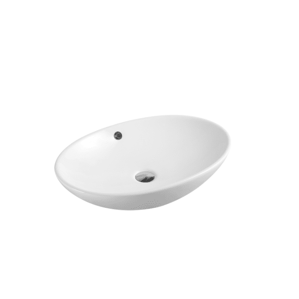 UNICASA BOAT-59 BOAT ABOVE COUNTER OVAL BASIN GLOSS WHITE