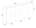 UNICASA BIMP-1203-GW BIANCA SHAVING CABINET 1200MM GLOSS WHITE