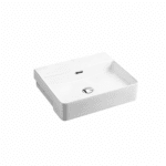 UNICASA RIFF-50M RIFF SEMI RECESSED RECTANGULAR BASIN GLOSS WHITE