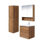 UNICASA LU-600-CO LUNA WALL-HUNG VANITY WITH CERAMIC BASIN / CABINET ONLY (CANYON OAK)