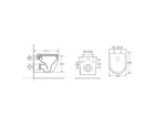 UNICASA RAWH RAUL 66 RIMLESS WALL HUNG PAN GLOSS WHITE