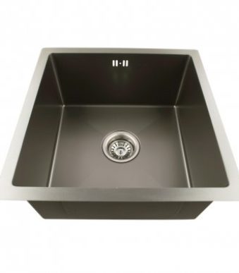 1.2mm Dark Grey Stainless Steel Handmade Single Bowl Top/Undermount Kitchen/Laundry Sink 440x440x205mm_5da8d060d3d24.jpeg