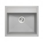 560 x 510 x 200mm carysil concrete grey single bowl granite top flush under mount kitchen laundry sink 5da8d0223d0ba