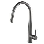 AQUAPERLA GM1021.KM ROUND PULL OUT KITCHEN SINK MIXER GUN METAL GREY