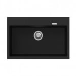 780 x 510 x 220mm carysil black single bowl granite stone kitchen sink top under mount 5da8d02934962