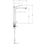 AQUAPERLA CH1045.KM BRASS TALL KITCHEN SINK MIXER CHROME - Image 3