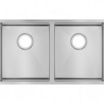 AQUAPERLA TWM7 1.2MM HANDMADE DOUBLE BOWL KITCHEN SINK 820x457x230MM CHROME AND COLOURED