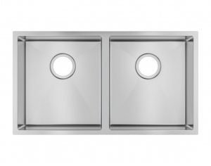 AQUAPERLA TWM7 1.2MM HANDMADE DOUBLE BOWL KITCHEN SINK 820x457x230MM CHROME AND COLOURED