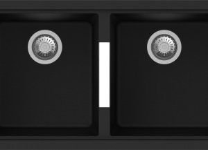 AQUAPERLA TWM3322 CARYSIL GRANITE STONE DOUBLE BOWLS KITCHEN SINK 824x481x241MM COLOURED