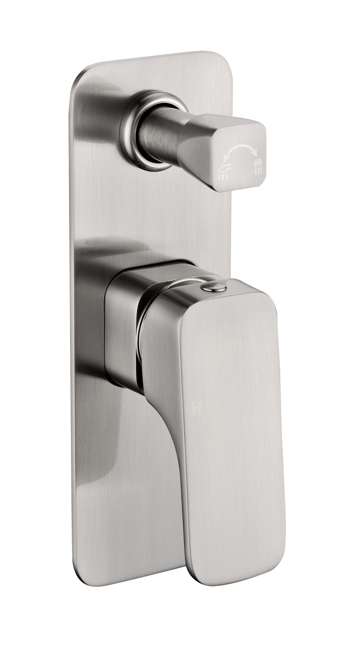ACL PSL3002 EDEN SOFT SQUARE BATH/SHOWER MIXER WITH DIVERTER CHROME / MATTE BLACK