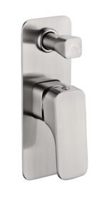 ACL PSL3002 EDEN SOFT SQUARE BATH/SHOWER MIXER WITH DIVERTER CHROME / MATTE BLACK