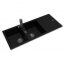 black granite quartz stone kitchen sink double bowls drainboard top undermount 1160500200mm 5da8d1ce0ebfc