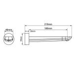 AQUAPERLA 0015.BS RUSHY BATHTUB/BASIN WALL SPOUT CHROME AND COLOURED