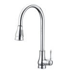 AQUAPERLA CH1018.KM ROUND VINTAGE PULL OUT KITCHEN SINK MIXER CHROME