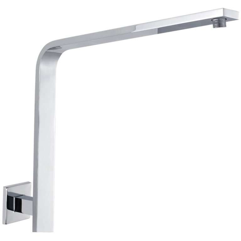 ACL PRY030 SQUARE VERTICAL L-SHAPE SHOWER ARM CHROME / MATTE BLACK