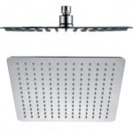 AQUAPERLA 0003.SH SQUARE SUPER-SLIM RAINFALL SHOWER HEAD 300MM CHROME AND BLACK