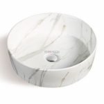 POSEIDON PA4040M2 Above Counter Basins 400*400*150mm Matte White Marble