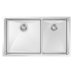 ABEY MOA420D MONTEGO LARGE ONE & THREE QUARTER BOWL STAINLESS STEEL SINK CHROME