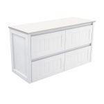 FIENZA 120T-C HAMPTON WALL HUNG CABINET 1200 SATIN WHITE