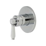 FIENZA 202101 ELEANOR WALL MIXER CHROME AND COLOURED WITH CERAMIC HANDLE