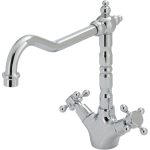 FIENZA 336106 LILLIAN SHEPHERDS CROOK SINK MIXER CHROME AND COLOURED