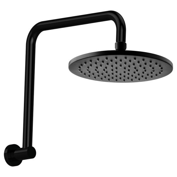 FIENZA 411108B-A HUSTLE ROUND GOOSENECK SHOWER ARM SET MATTE BLACK