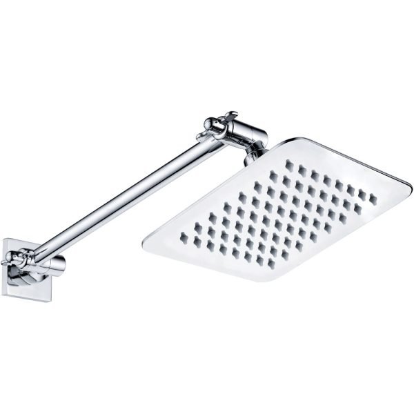FIENZA 411134 SLICE SQUARE SWIVEL ARM WALL SHOWER CHROME