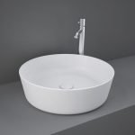 FIENZA 606000W RAK MOON ROUND ABOVE COUNTER BASIN GLOSS WHITE