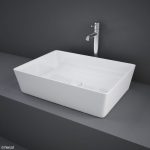 FIENZA 606200W RAK FEELING RECTANGULAR ABOVE COUNTER BASIN GLOSS WHITE