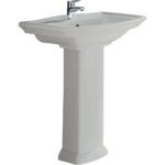 FIENZA 611581I RAK WASHINGTON ARCH PEDESTAL BASIN GLOSS IVORY