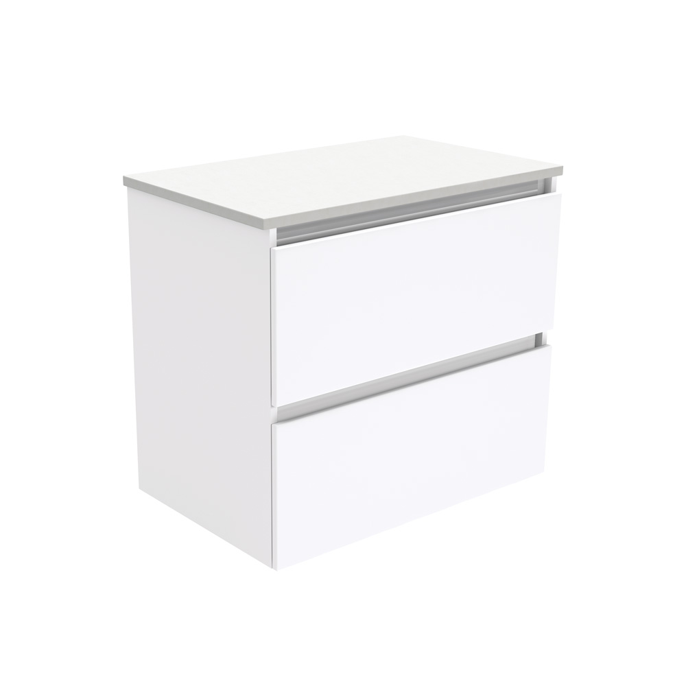FIENZA 75Q QUEST WALL HUNG CABINET 750 GLOSS WHITE
