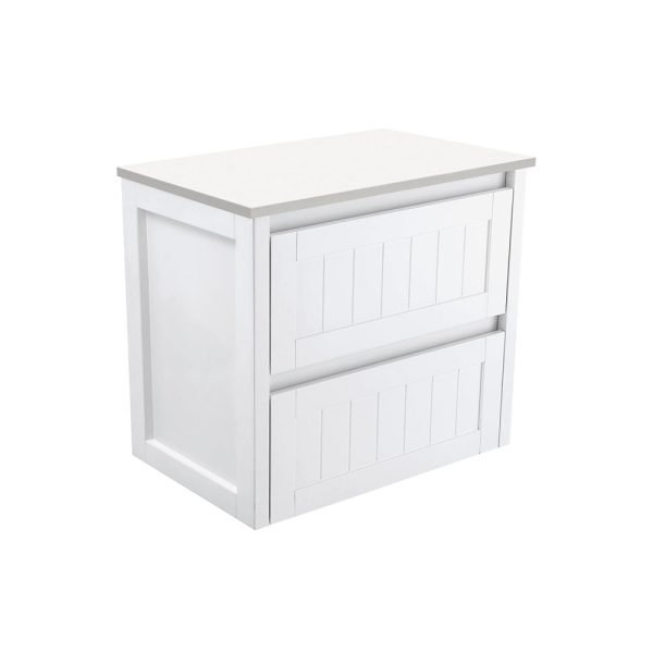 FIENZA 75T-C HAMPTON WALL HUNG CABINET 750 SATIN WHITE