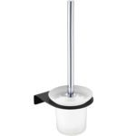 FIENZA 860010 LINCOLN TOILET BRUSH & HOLDER CHROME & MATTE BLACK