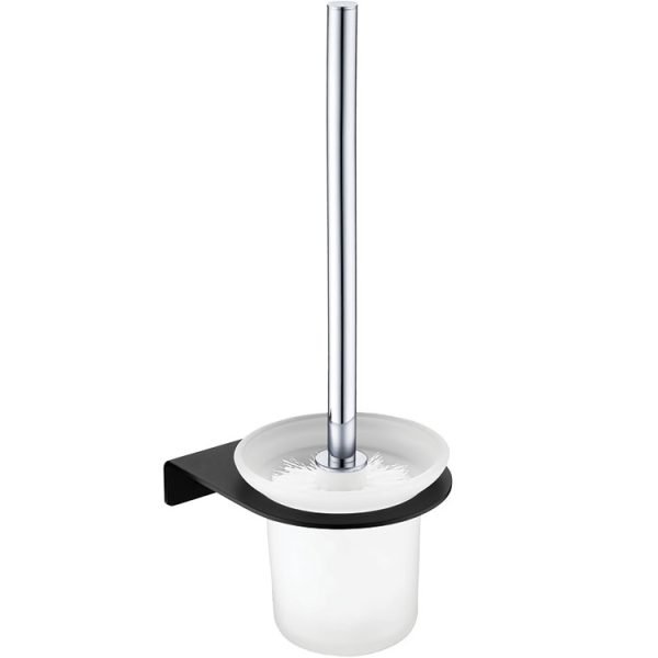 FIENZA 860010 LINCOLN TOILET BRUSH & HOLDER CHROME & MATTE BLACK