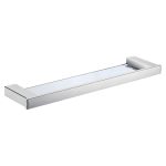FIENZA 89007 KOKO GLASS SHELF CHROME & MATTE BLACK