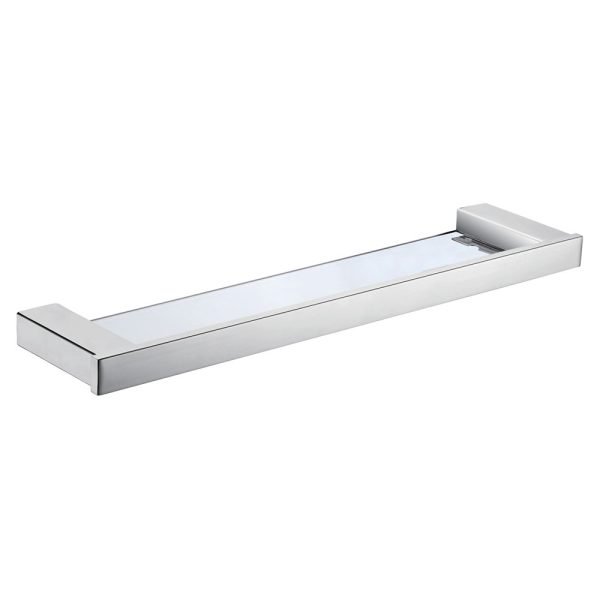 FIENZA 89007 KOKO GLASS SHELF CHROME & MATTE BLACK