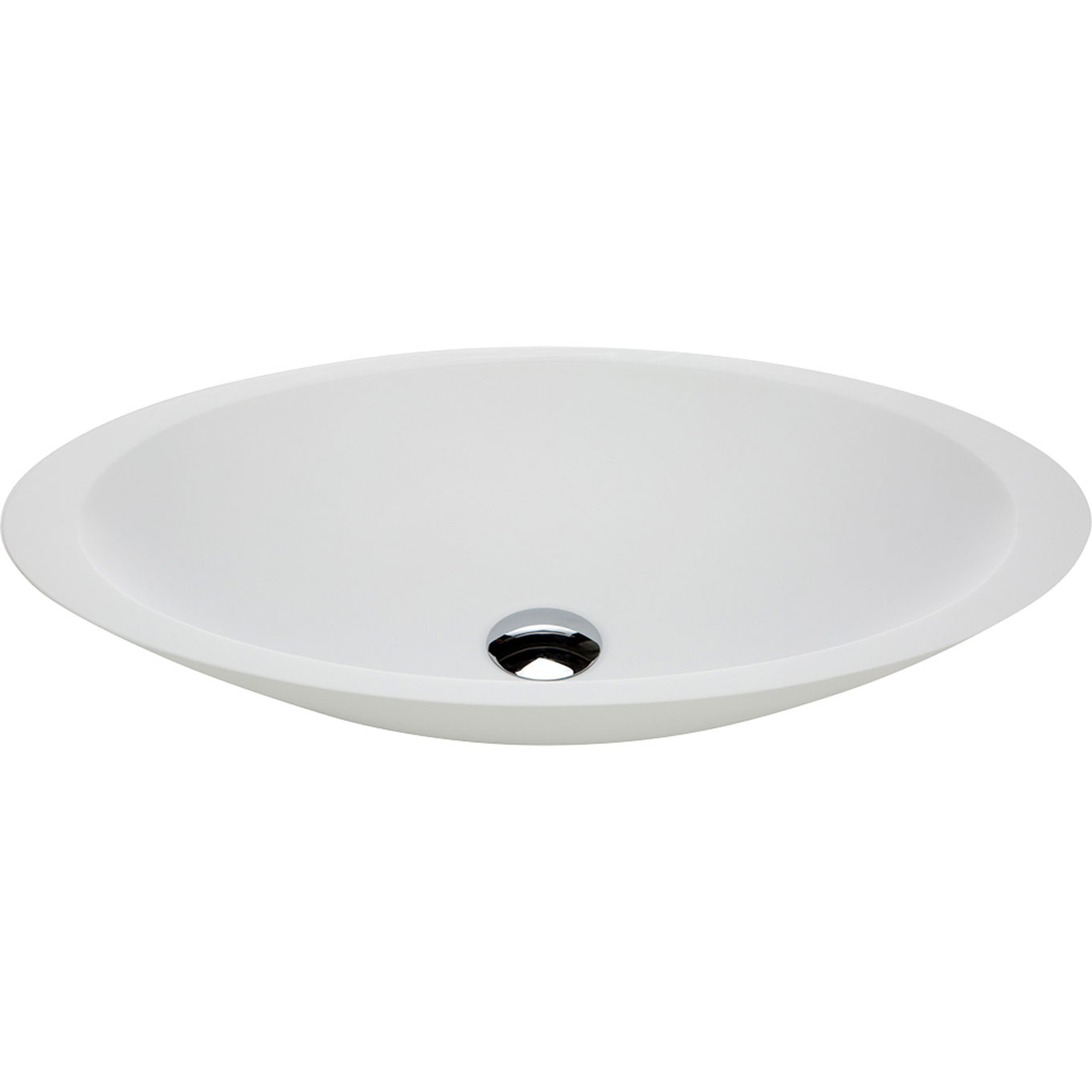 FIENZA CSB01 BAHAMA SOLID SURFACE OVAL ABOVE COUNTER BASIN MATTE WHITE