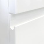 FIENZA 60F FINGERPULL WALL HUNG CABINET ONLY 600 GLOSS WHITE