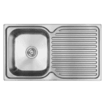 ABEY EN100L/R ENTRY STAINLESS STEEL SINGLE BOWL SINK CHROME