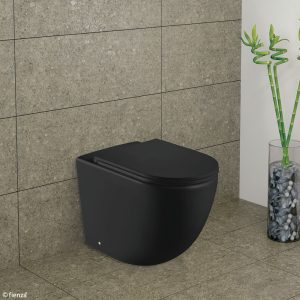 FIENZA K002376MB KOKO WALL FACED TOILET SUITE MATTE BLACK WITH R&T IN-WALL CISTERN