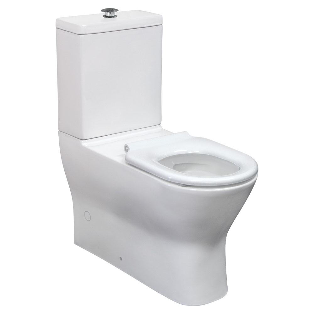 FIENZA K013W DELTA CARE BACK TO WALL TOILET SUITE WHITE WITH RAISED BUTTONS