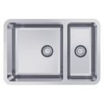 ABEY LG180U LAGO UNDERMOUNT ONE & ONE THIRD BOWL STAINLESS STEEL SINK CHROME