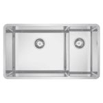 ABEY LUA221 LUCIA ONE & THREE QUARTER BOWL STAINLESS STEEL SINK CHROME
